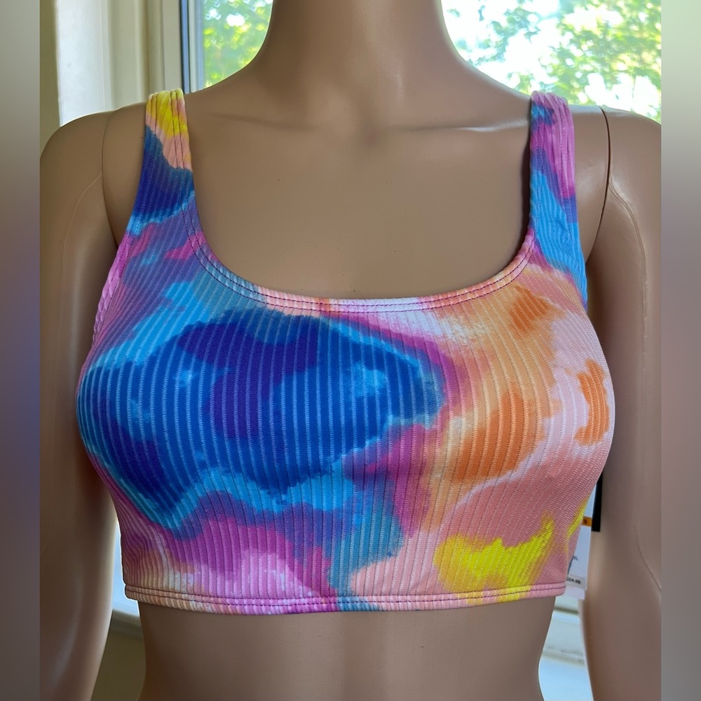 Salt + Cove Multicolor Ribbed Crop Top